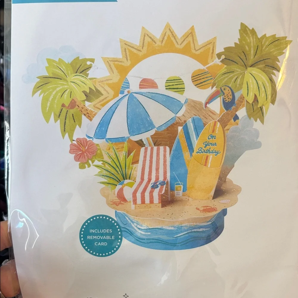 🆕American Greetings Magic Moments Summery Pop Up Birthday Card